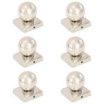 vidaXL Bouchons de poteau 6 Pièces Globe final Acier inoxydable 101x101mm