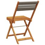 vidaXL Chaises de jardin pliables lot de 6 gris bois d'acacia massif