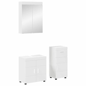 vidaXL Ensemble de mobilier de salle de bain avec tiroir TULUM Blanc
