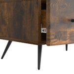 vidaXL Meuble TV Chêne fumé 147 x 34 5 x 30 cm Bois d'ingénierie