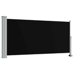 vidaXL Auvent latéral rétractable de patio 120 x 300 cm Noir