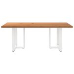 vidaXL Table à manger marron clair bois de chêne massif rectangulaire