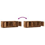 vidaXL Meuble TV vieux bois 102x35x36 5 cm bois d'ingénierie