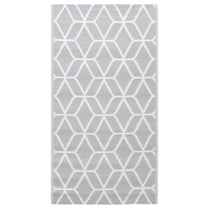 vidaXL Tapis d'extérieur ARAKIL Gris 80x150 cm PP