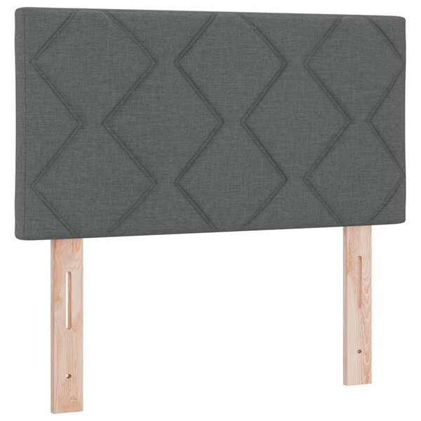 vidaXL Tête de Lit en Tissu Geometric Manuel Gris foncé 80 cm tissu