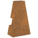 brasero vidaXL avec rangement pour bûches 60x35x100 cm en acier Weathering