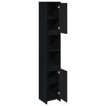 vidaXL Cabinet de Salle de Bain Chêne noir 30 x 30 x 183 5 cm