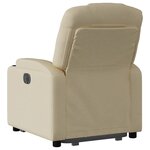 vidaXL Fauteuil inclinable électrique crème tissu