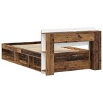 vidaXL Cadre de lit avec rangement Bois ancien 100 x 200 cm