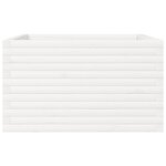 vidaXL Jardinière blanc 80x80x45 5 cm bois de pin massif