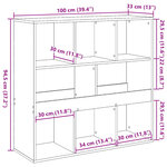 vidaXL Cloison de séparation noir 100x33x94 5 cm bois d'ingénierie