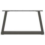 vidaXL Pieds de table basse en forme de V  2 pièces  anthracite  70 x (30-31 3) cm  acier