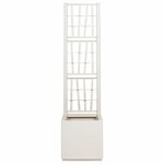 vidaXL Bac à Fleurs Blanc 36 x 36 x 140 cm Plastique