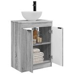 vidaXL Meuble de salle de bain avec évier Sonoma gris 54 x 35 x 83 cm