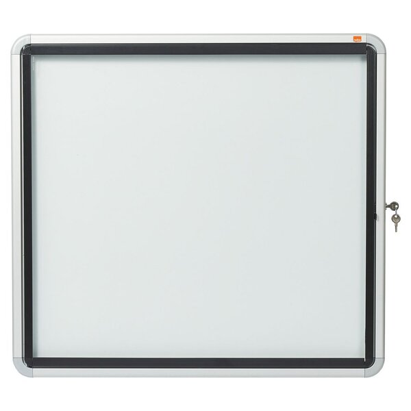 Vitrine d'extérieur porte-battante fond magnétique, 6 feuilles A4, dimensions L69 x H75,5 x P4,5 cm