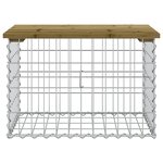 vidaXL Banc de jardin design gabion 63x44x42 cm bois de pin imprégné