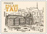 Timbre - Palais du Tau - Reims - Lettre Verte