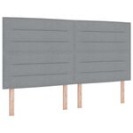 vidaXL Tête de lit Gris clair 180 cm tissu