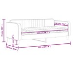 vidaXL Lit de jour avec matelas vert foncé 90x200 cm velours