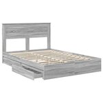 vidaXL Lit de Rangement Gris Sonoma 160 x 200 cm Bois d'ingénierie
