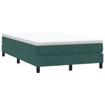 vidaXL Sommier à lattes de lit et matelas vert foncé 120x210cm velours