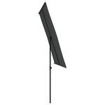 vidaXL Parasol de jardin avec mât en aluminium 2x1 5 m Anthracite
