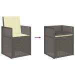 vidaXL Ensemble de salle à manger pour jardin avec coussin 7 Pièces PP