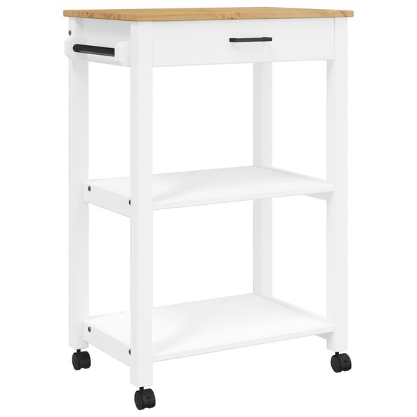 vidaXL Chariot de cuisine MONZA 60x40x90 cm bois massif de pin