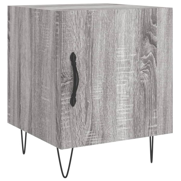 vidaXL Table de chevet sonoma gris 40x40x50 cm bois d'ingénierie
