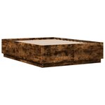 vidaXL Cadre de lit sans matelas chêne fumé 120x190 cm
