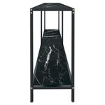 vidaXL Table console Noir 180x35x75 5 cm Verre trempé