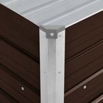 vidaXL Lit surélevé de jardin Marron 100x40x45 cm Acier galvanisé