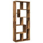 vidaXL Étagère séparatrice de pièce vieux bois 67x25x161 5 cm