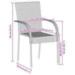 vidaXL Chaises empilables d'extérieur lot de 4 Résine tressée Marron