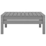 vidaXL Salon de jardin 9 Pièces Gris Bois de pin massif