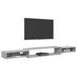 vidaXL Meuble TV mural Montage mural Sonoma gris 220 x 28 x 21 cm