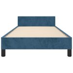 vidaXL Cadre de lit sans matelas bleu foncé 90x200 cm velours