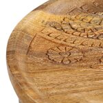 vidaXL Tables d'appoint rondes 2 Pièces Bois de manguier solide et acier