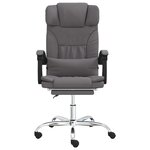Fauteuil de massage inclinable de bureau informatique étude similicuir gris 02_0025407
