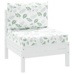 vidaXL Coussins de palette lot de 2 motif de feuilles tissu Oxford