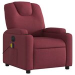 vidaXL Fauteuil de massage inclinable électrique Rouge bordeaux Tissu