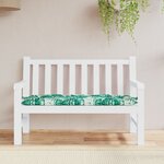 vidaXL Coussin de banc de jardin motif de feuilles 120x50x7 cm