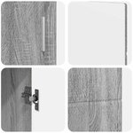 vidaXL Buffet avec étagère FLORIN Gris Sonoma 88 5 x 30 5 x 55 5 cm