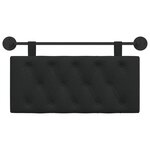 vidaXL Tête de lit suspendue Noir Tissu