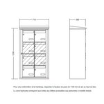 Bloc collectif leabox.com  2x4  grade 3  simple face  Extérieur  fixation murale  Bleu Saphir RAL 5003 finition brillante