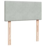 vidaXL Sommier à lattes de lit et matelas Gris clair 100x200cm Velours