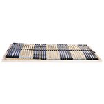 vidaXL Sommiers à lattes sans matelas 2 Pièces avec 42 lattes 90x200 cm