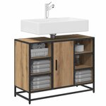 vidaXL Cabinet de salle de bain Chêne artisanal 80 x 33 x 60 cm