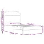 vidaXL Cadre de lit sans matelas 90x200cm chêne marron bois ingénierie