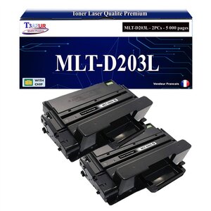 T3AZUR - 2x Toners compatibles avec Samsung MLT-D203L MLTD203L pour Samsung ProXpress M3870 M3870FD M3870FW M4020 M4020D M4020ND M4020NX M4070 M4070FR M4070FX